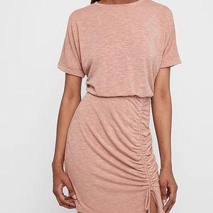 Express Ruched Front T- Shirt Dress
